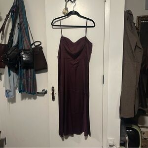 NWOT Abercrombie Plum Slip Midi Dress